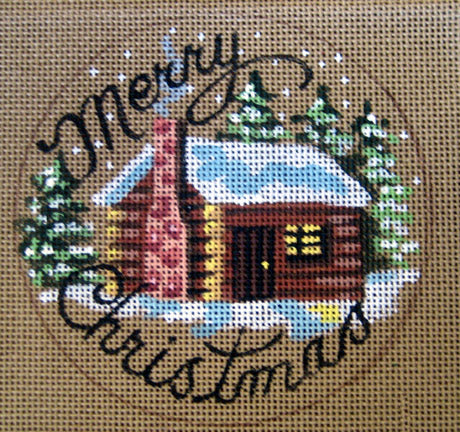 D-191 - Merry Christmas (Log Cabin)