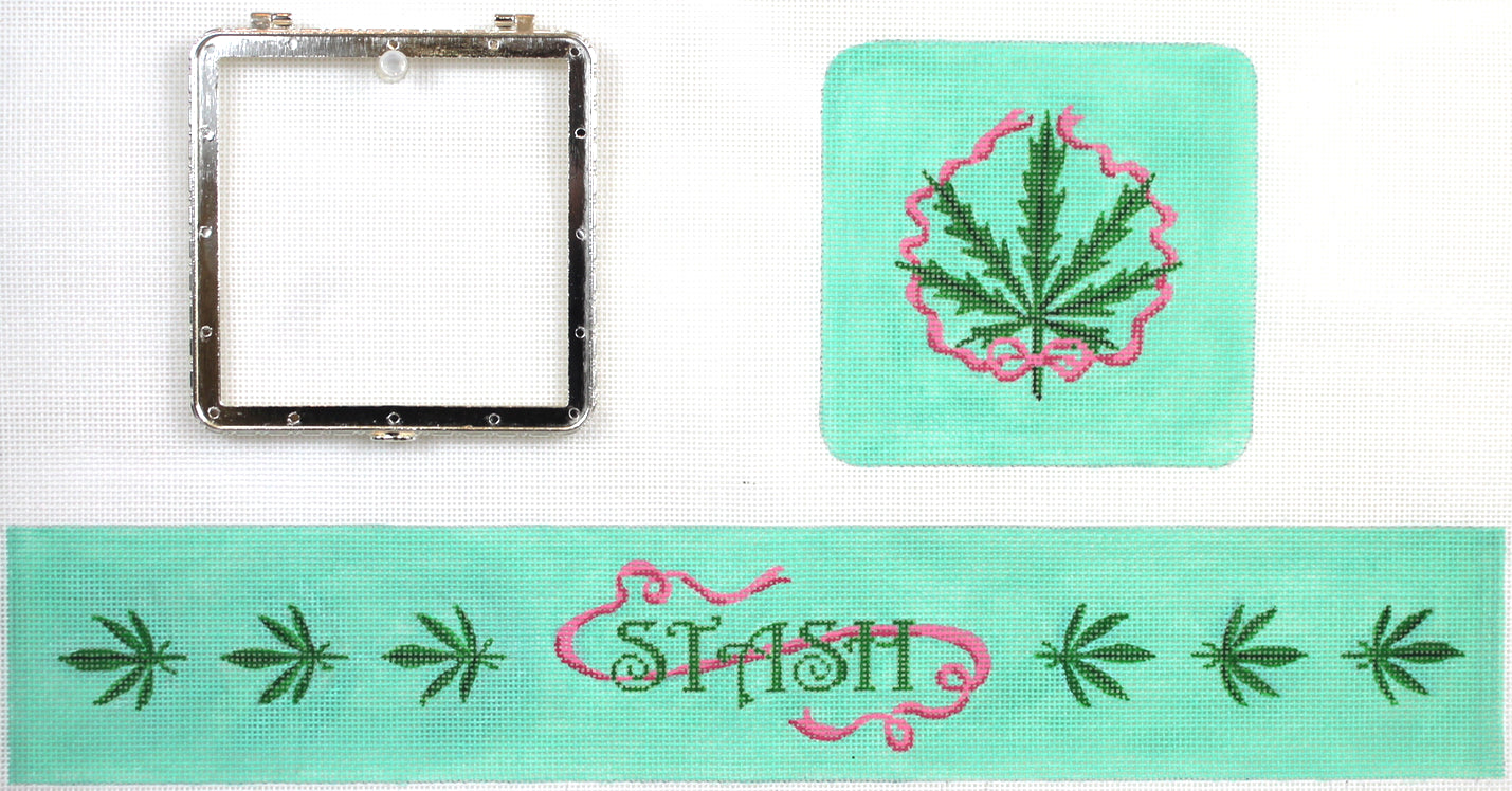 DD-BX-01 - Large Square Weed Stash Box with Gold