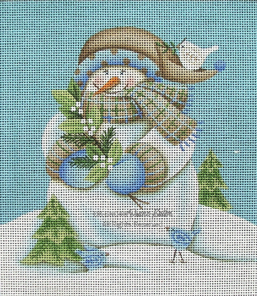 DK-SN04 - Snowman: Mistletoe with Background