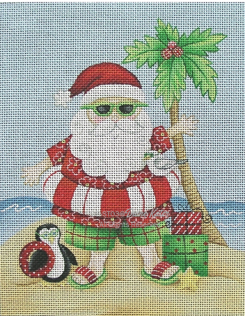 DK-ST03 - Santa: Candy Stripe Beach with Background