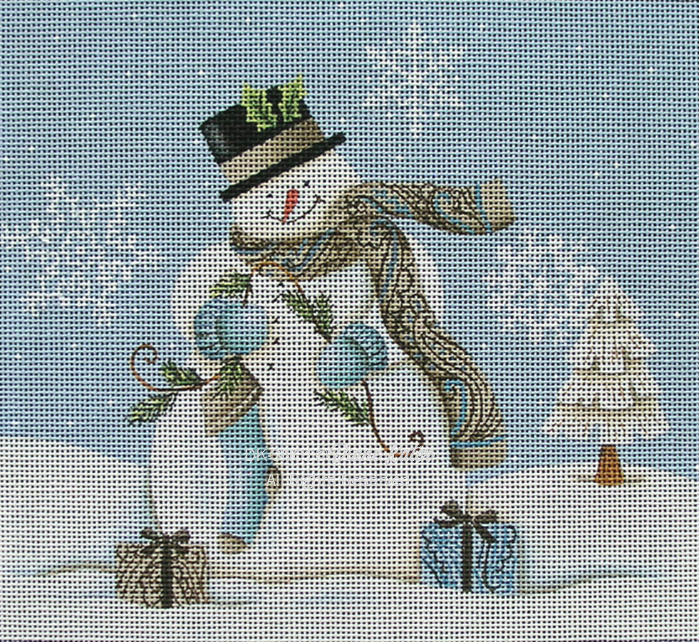 DK-SN01 - Snowman: Paisley with Background