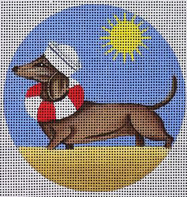 DS1107O - Dachshund Summer Ornament