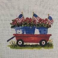 ECT400C - Red Wagon with Flags