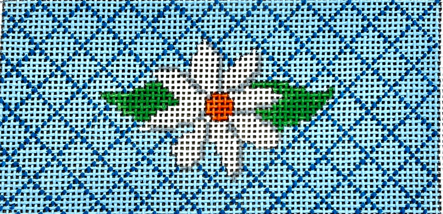 KK-SG35C - White Flower on Blue Diamond Pattern