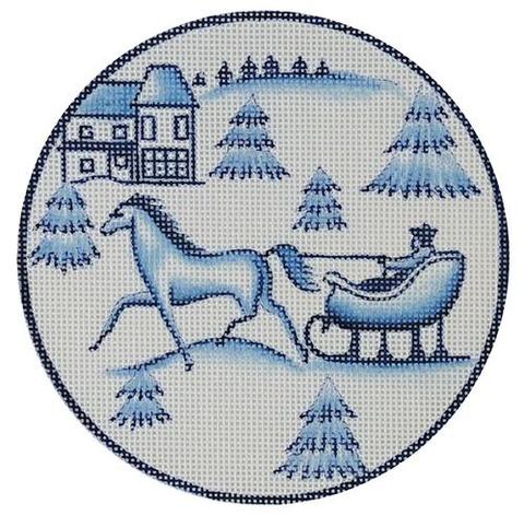 EV-X05B - Toile Horse and Sled Blue