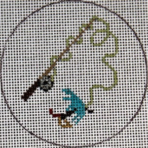 FL-109D - Flask - Fishing Rod with Fly