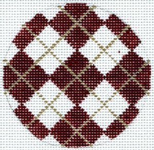 FL-106G - Flask - Maroon Argyle