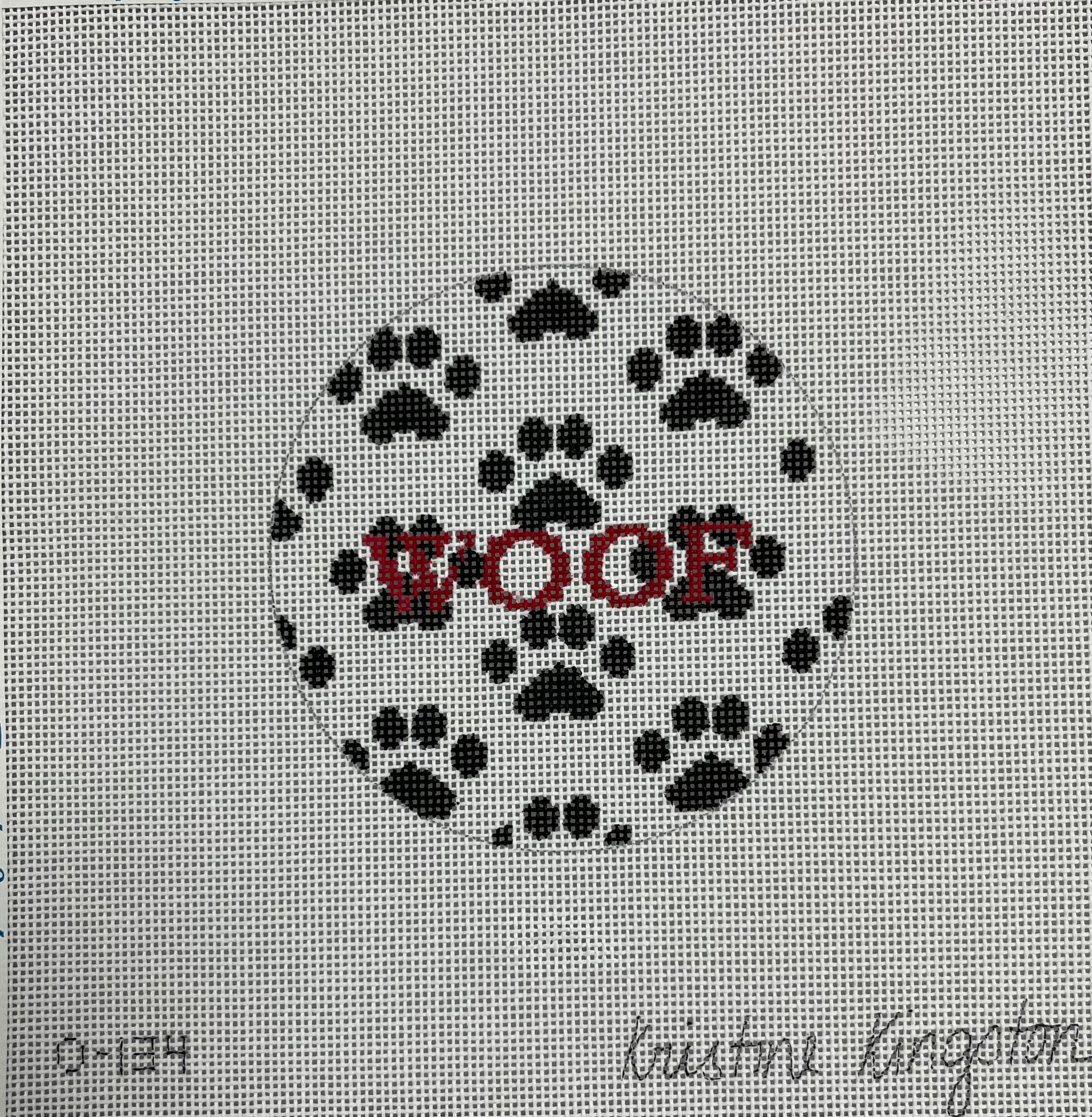 O-134 - Woof Multi-Paw Black and Red