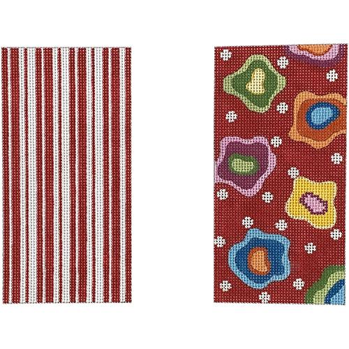G-118 - Dotty Floral - Red Background