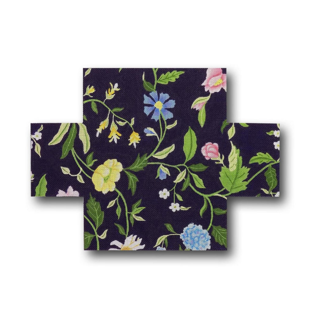 GD-BC02 -  Flowers on Navy Brick Cover