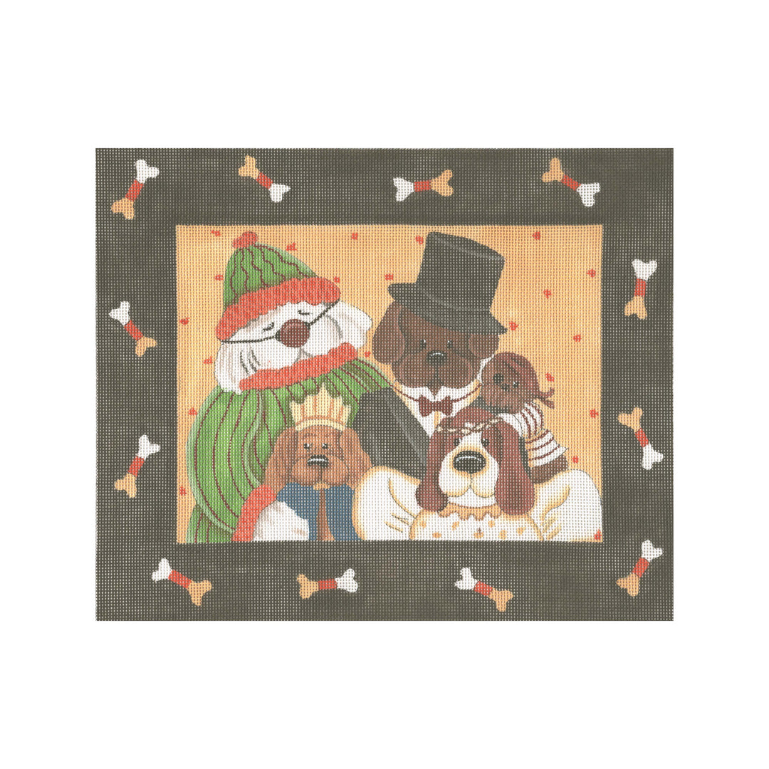 GD-PL06 - Halloween Dogs with Candy Cane Border