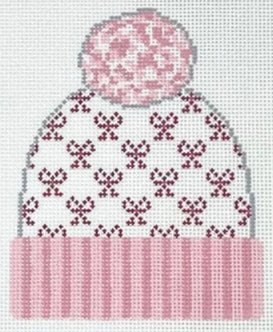 H-04 - Beanie - Bows, Pink