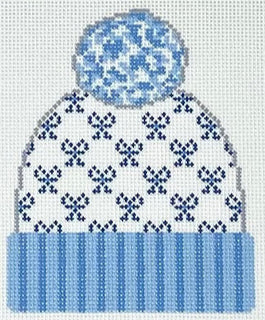 H-05 - Beanie - Bows, Blue