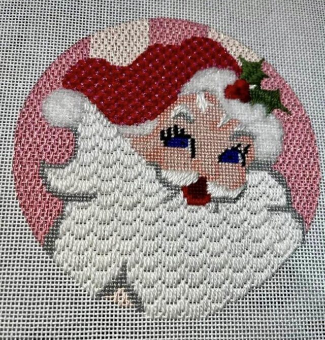 HO2072 - Red Santa Pink Background