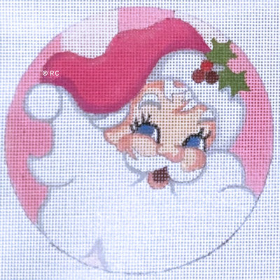 HO2072 - Red Santa Pink Background