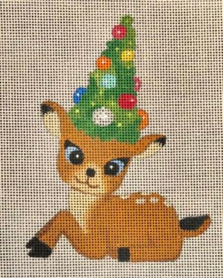 HO2150 - Mini Sitting Reindeer with Tree