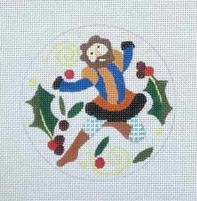 HO2211 - Leaping Lords Round Ornament