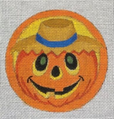 HO2305 - Smiling Pumpkin Round Ornament