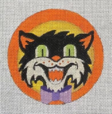 HO2306 - Black Cat Round Ornament