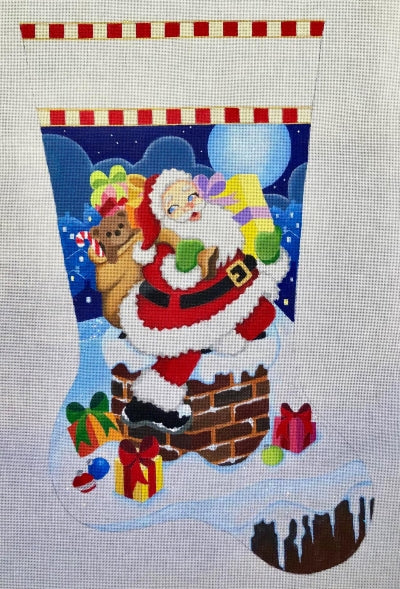 HO2322 - Rooftop Santa Stocking