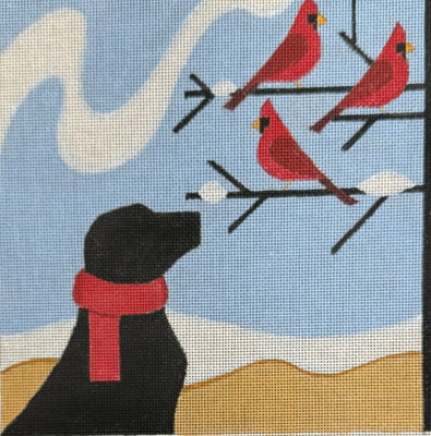 HO2383 - Black Lab and Cardinals