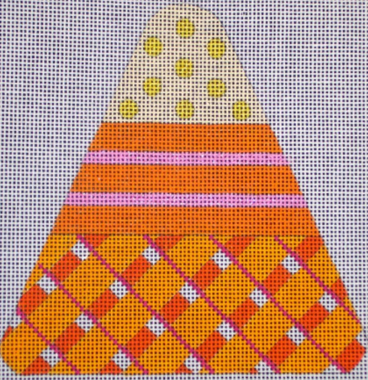 HW129A - Candy Corn - Orange Plaid