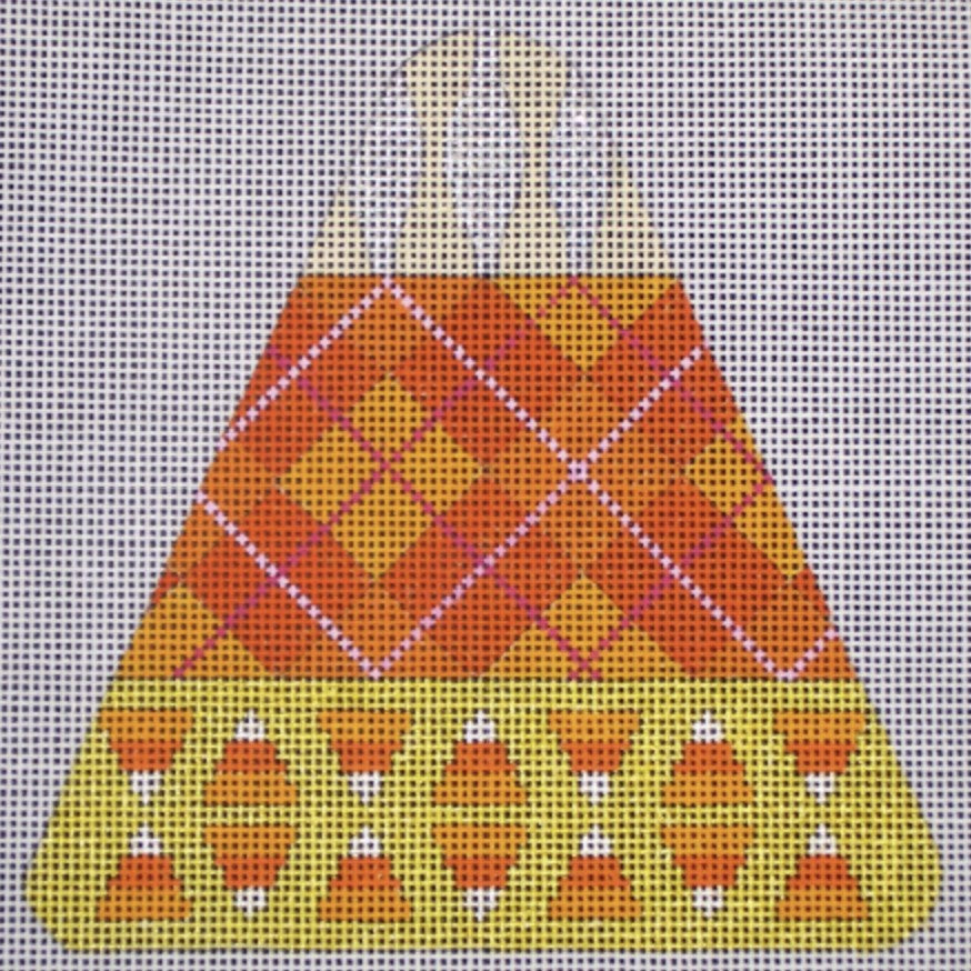 HW129B - Candy Corn - Orange Argyle