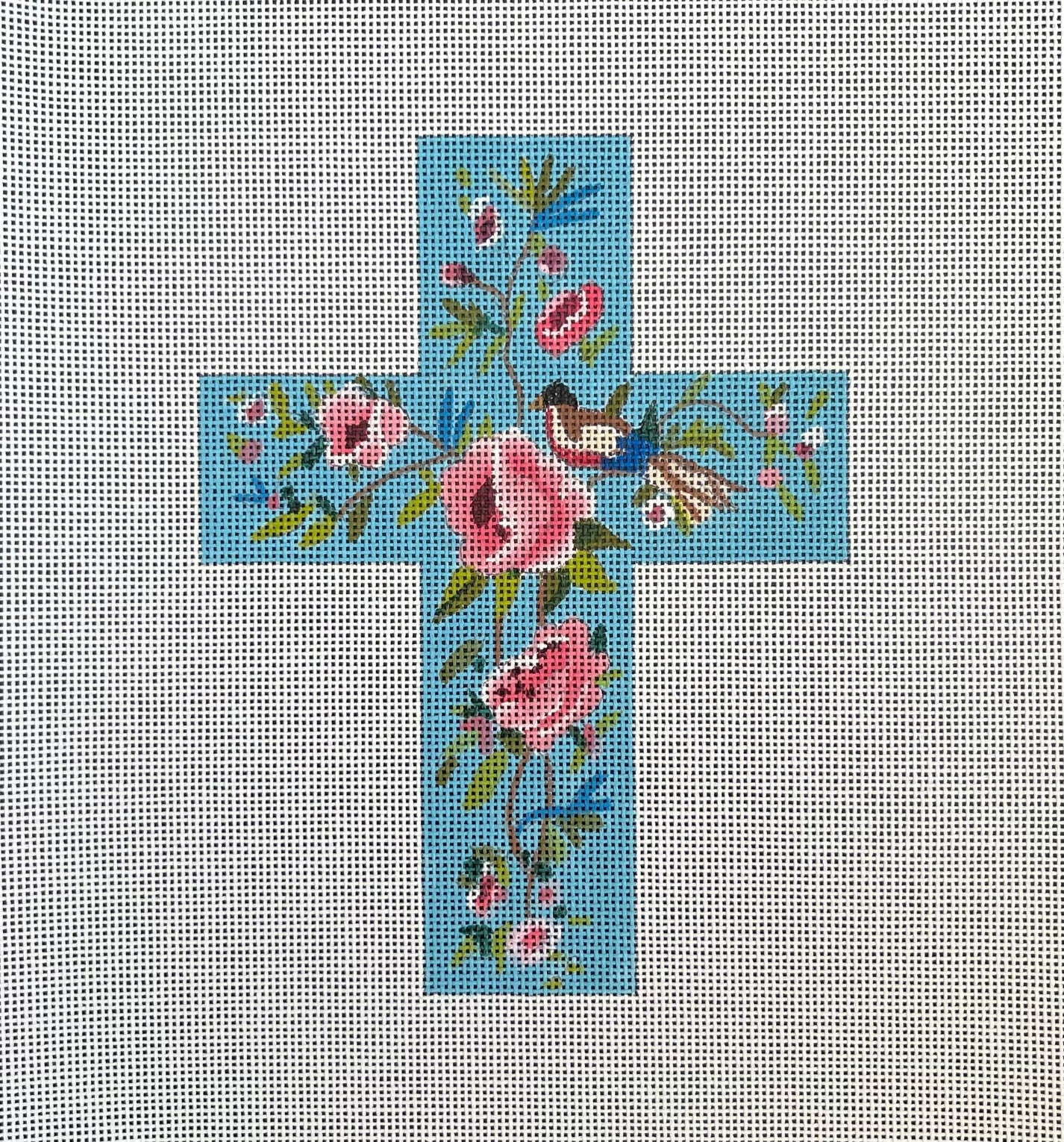 IF271 - Floral with Bird Cross