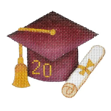 BB 1340 - Graduation Cap - Maroon with Year