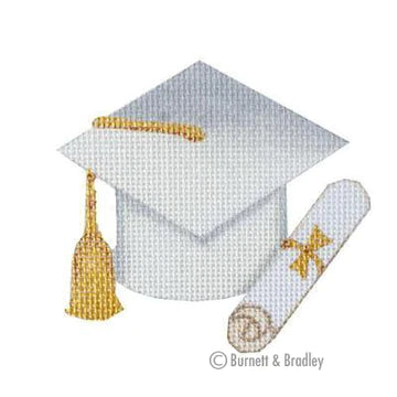 BB 6104-A - Graduation Cap - White