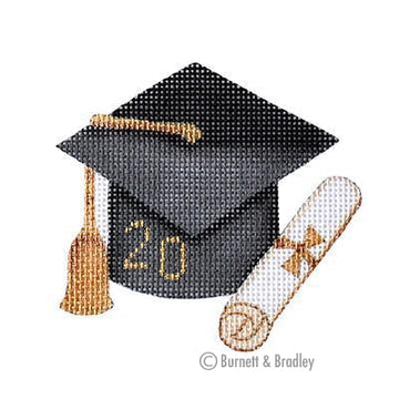 BB 6105 - Graduation Cap - Black with Year