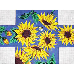 2848-BC  Sunflowers on Blue Brick Cover