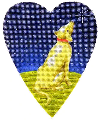 KB 261 - Midnight Yellow Labrador Heart