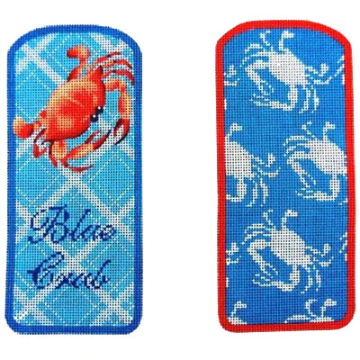 KB 374A - Two Blue Crabs Eyeglass Case