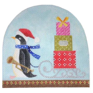 KB 405 - Christmas Snow Dome - Penguin & Sleigh