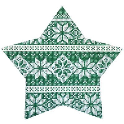 KB 465  - Green Nordic Stripe Star