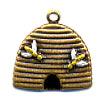1588 - Bee Skep Charm