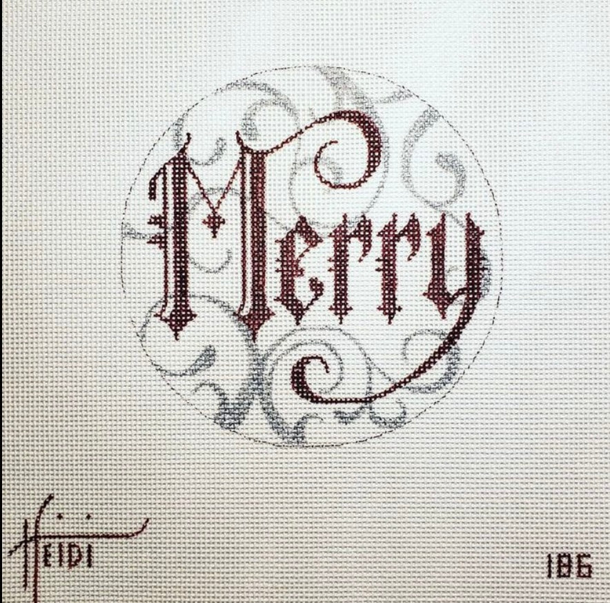 186 - Merry with Gold Swirls