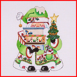 COSA-73  - Shoe Shopper Santa with Tree and Shoes