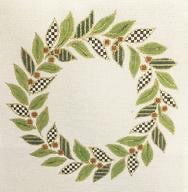W8A - Olive Wreath - Patterned Leaves