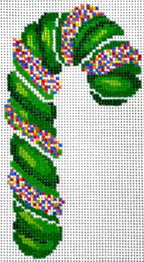 22-245 Sprinkle Candy Cane - Green