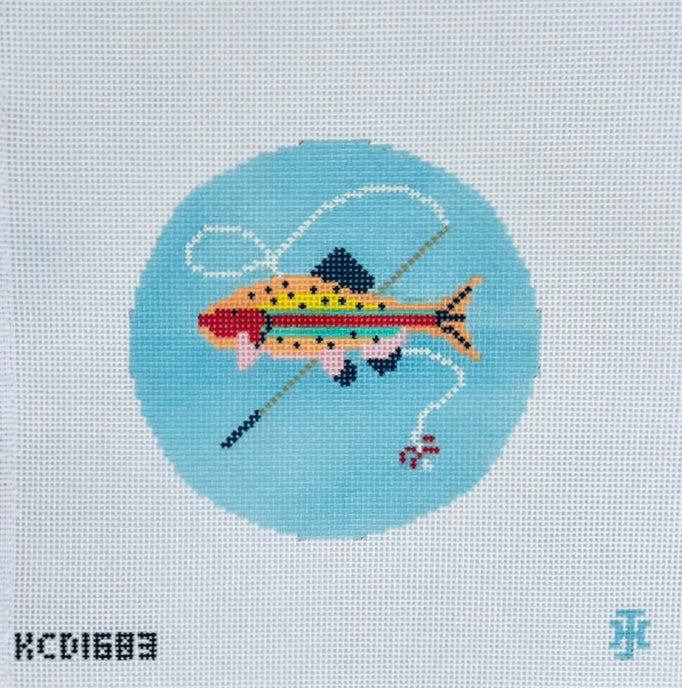KCD1683 - Colorful Fish and Rod Ornament