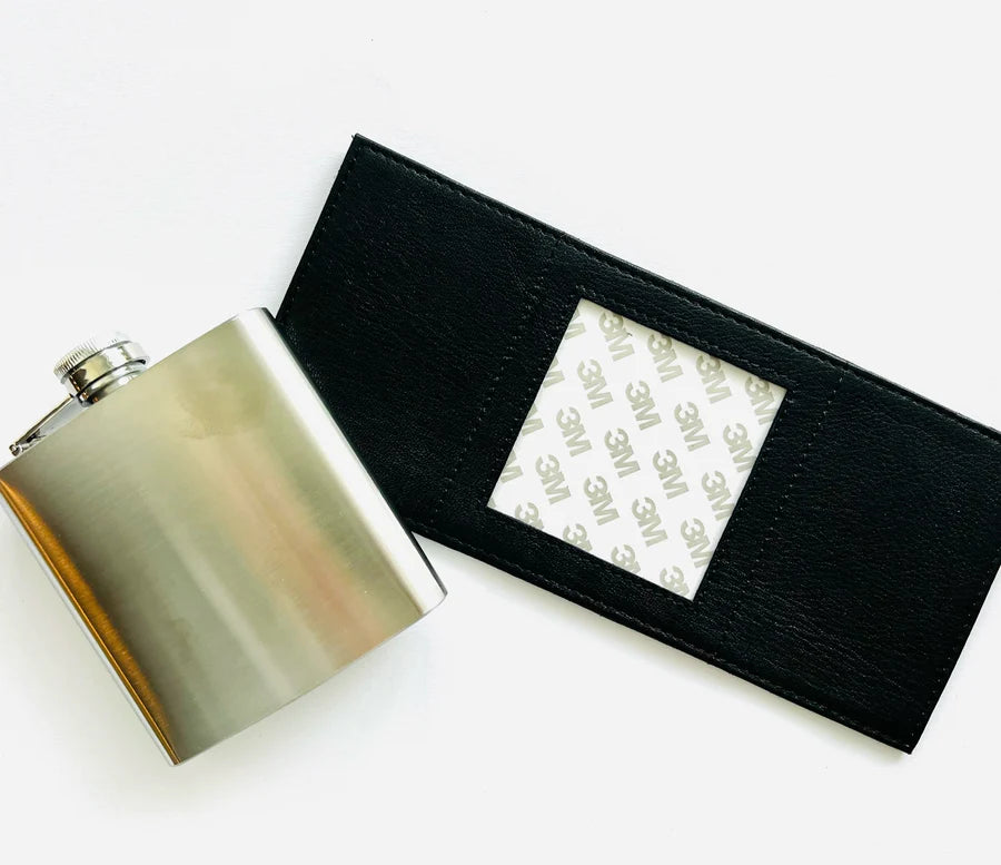 Flask with Leather Sheath