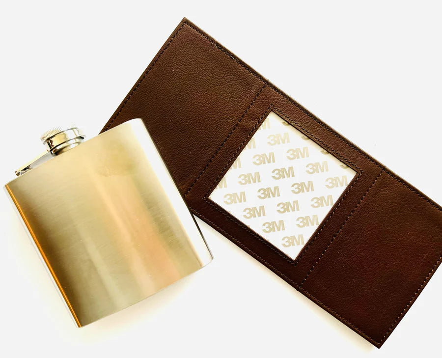 Flask with Leather Sheath