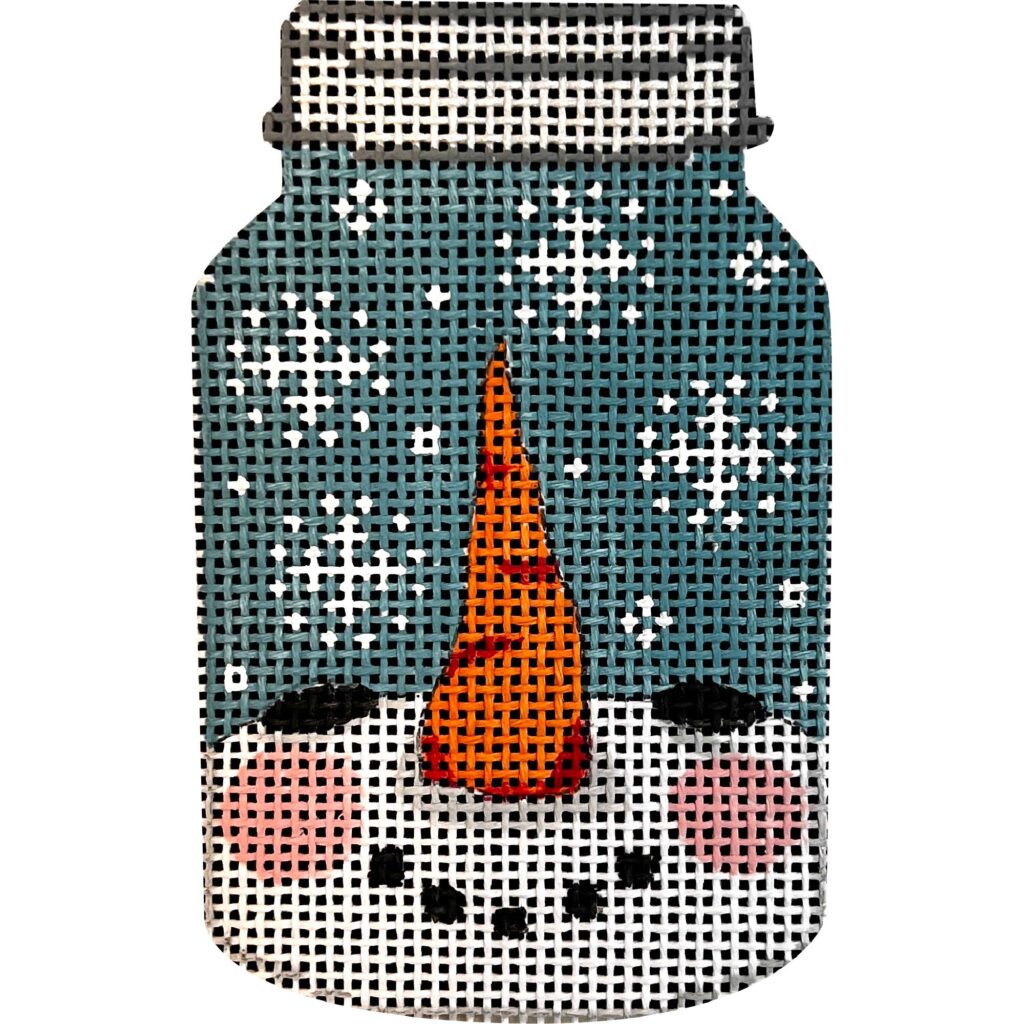 AP X600 - Snowman Looking Up in Mason Jar