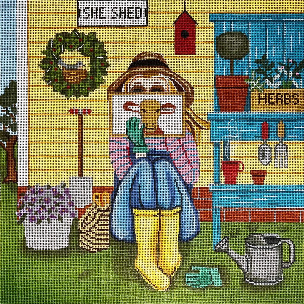 GE-P334 - Gardening Stitching Girl