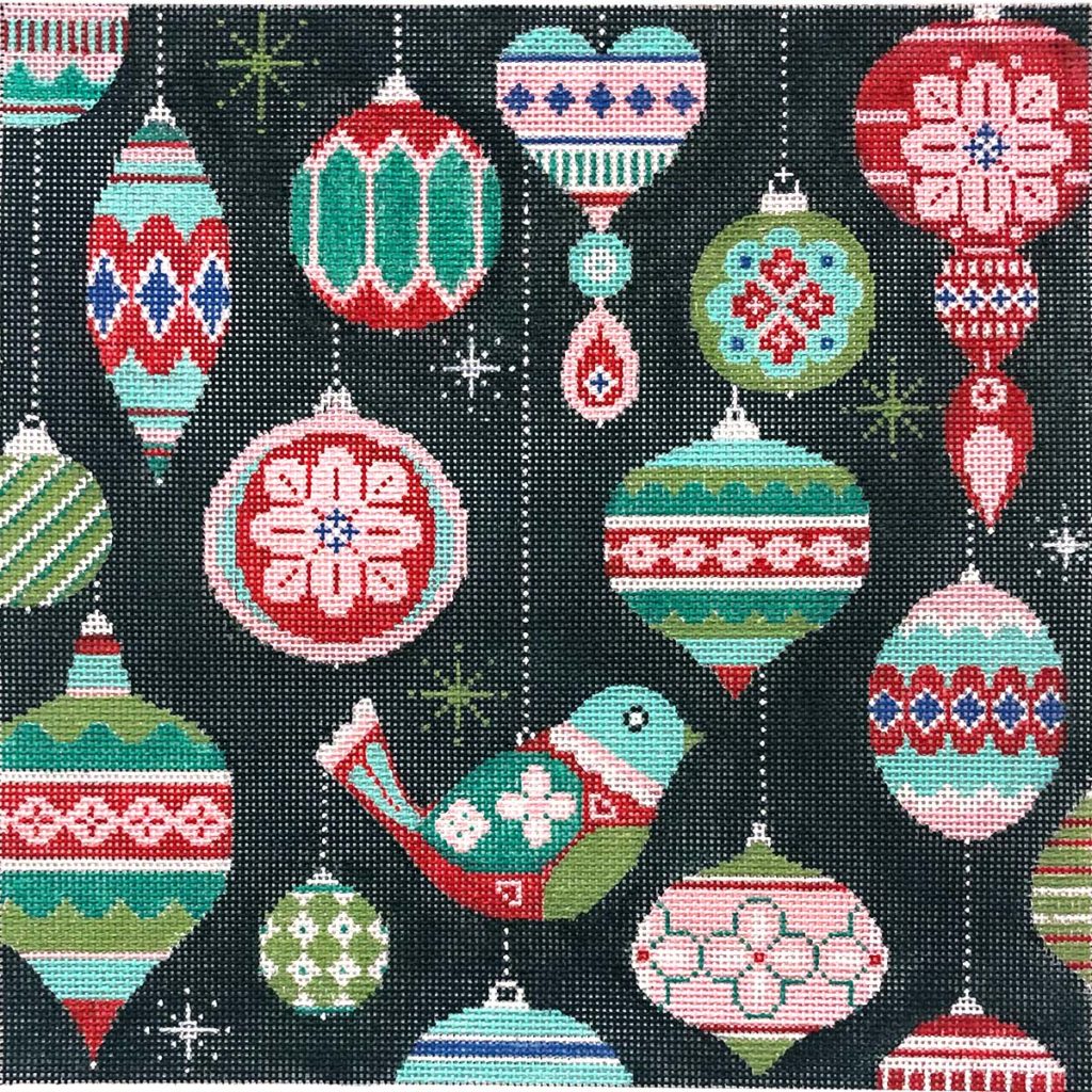 AP 4338 - Partridge and Ornaments Pillow