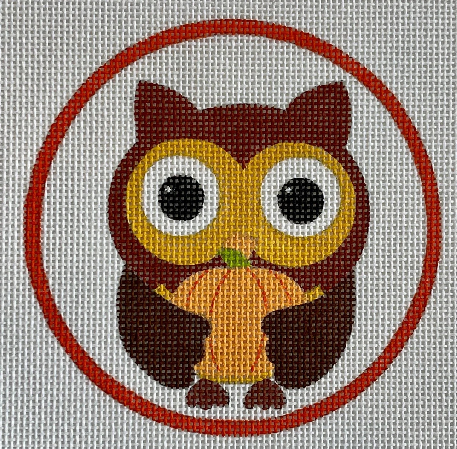 EJ-29B - Owl Hugging Pumpkin