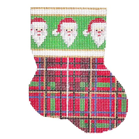 AT CT1056 - Santa Cuffs Plaid Minisock