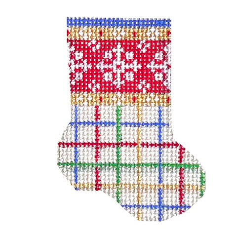AT CT1091 - Snowflakes Tattersall Micro Sock